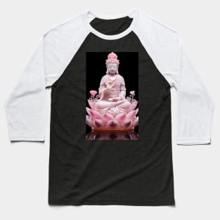 Buddha Guanyin on black background Baseball T-Shirt